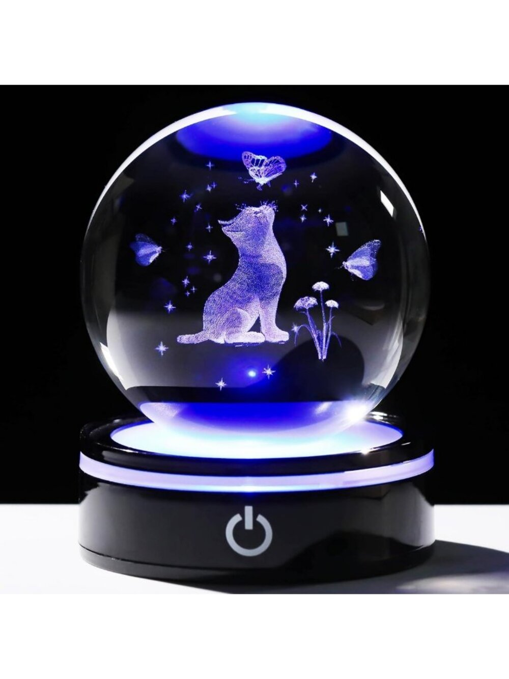 3D Crystal Cat Figurine Ball - Unique Cat Gifts for Birthdays & Cat Lovers